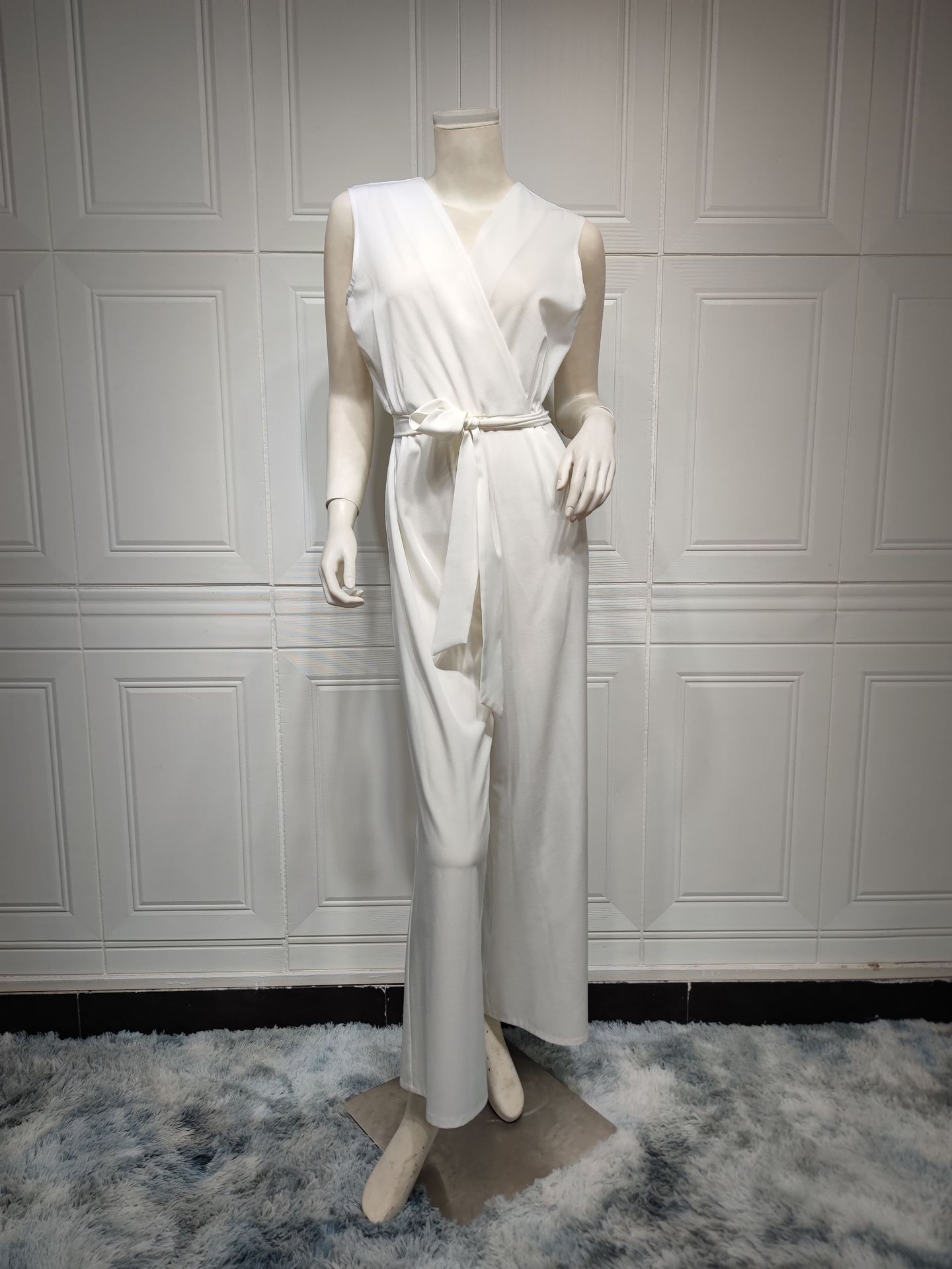 Muslim Ice Silk Chiffon Patchwork Open Kaftan