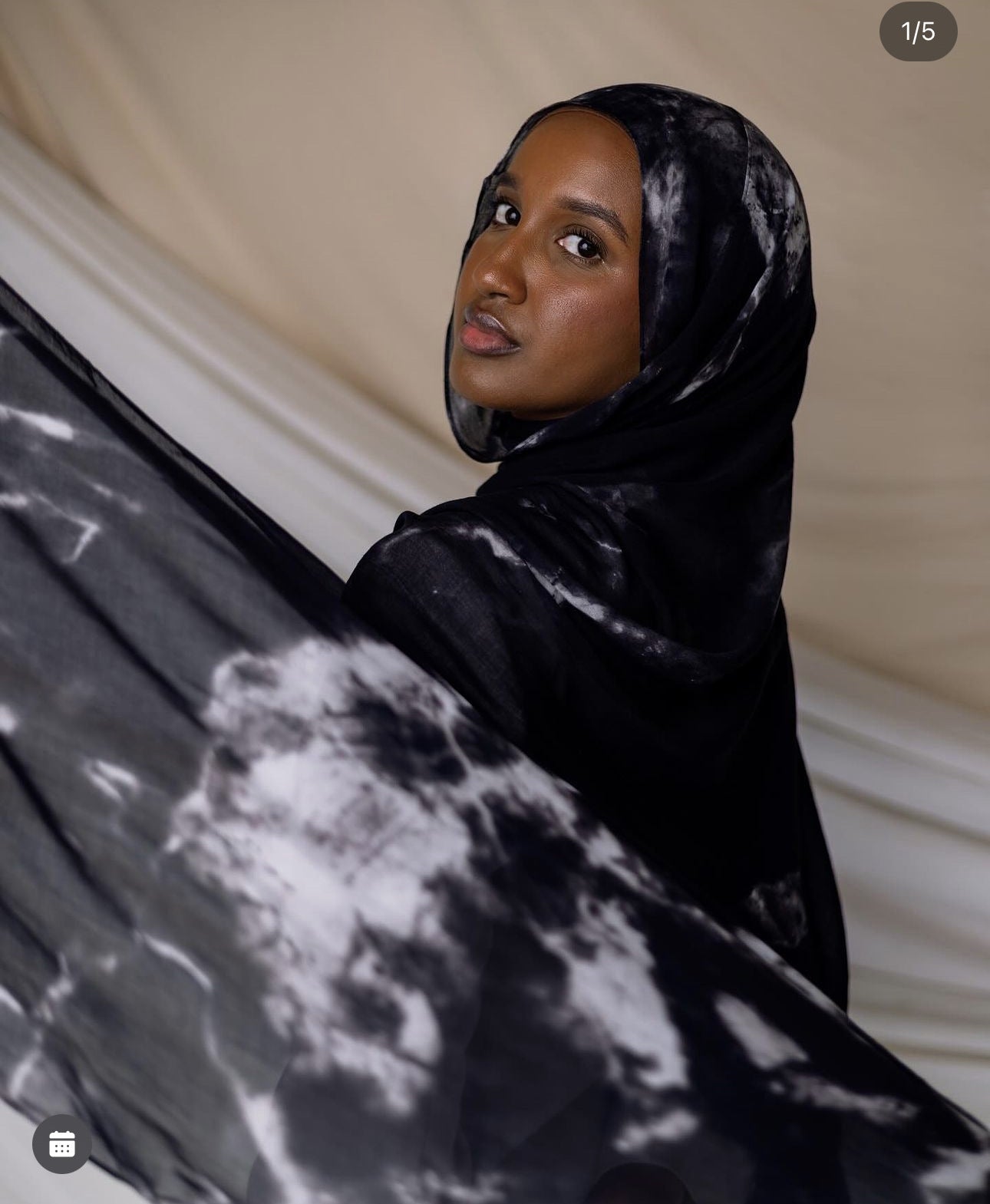 Satin Printed Hijab Headscarf