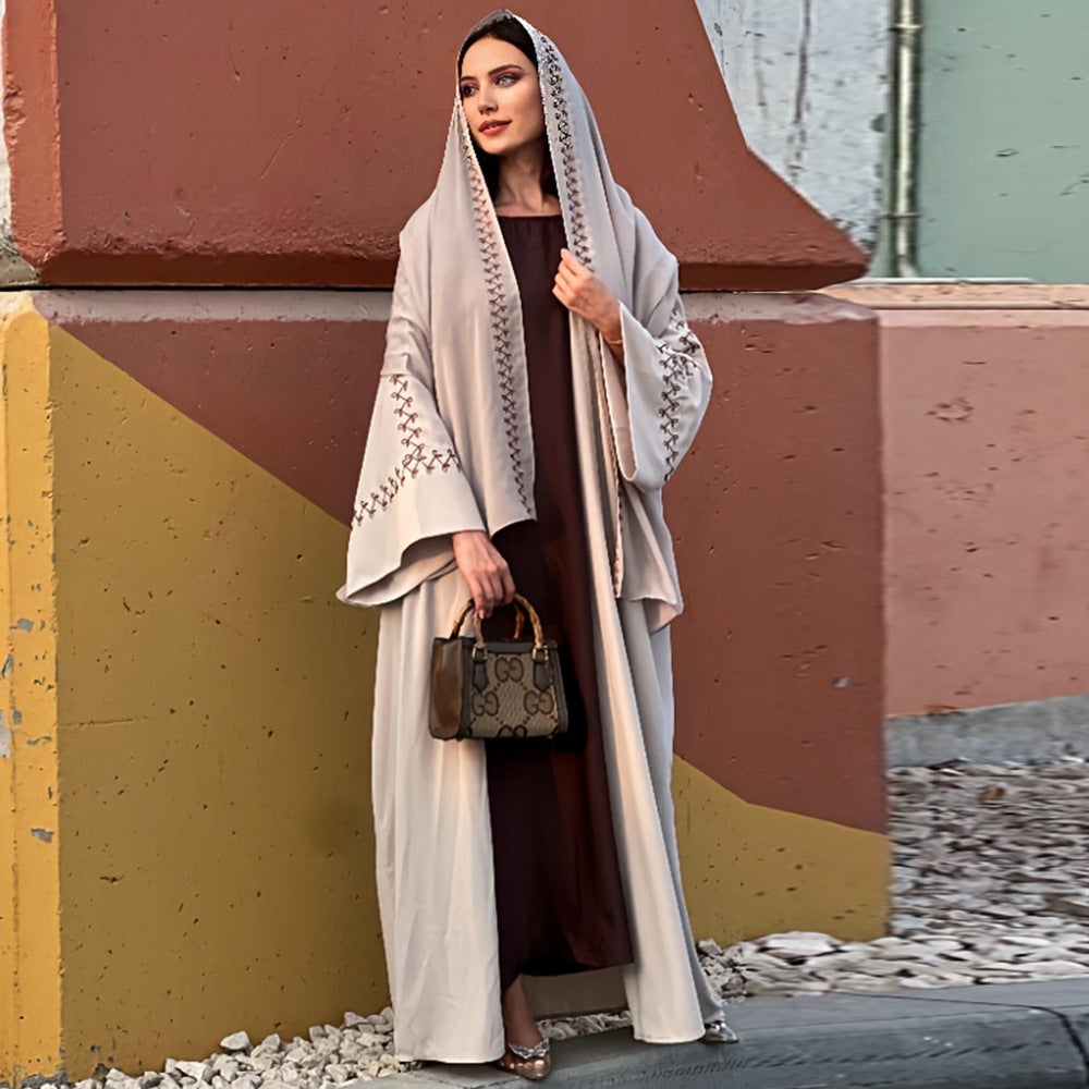 Women's Muslim Fashion Graceful Abaya Robe