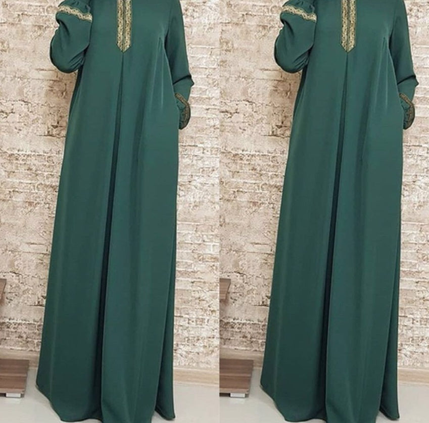 Women Plus Size Muslim Abaya Jilbab Dress