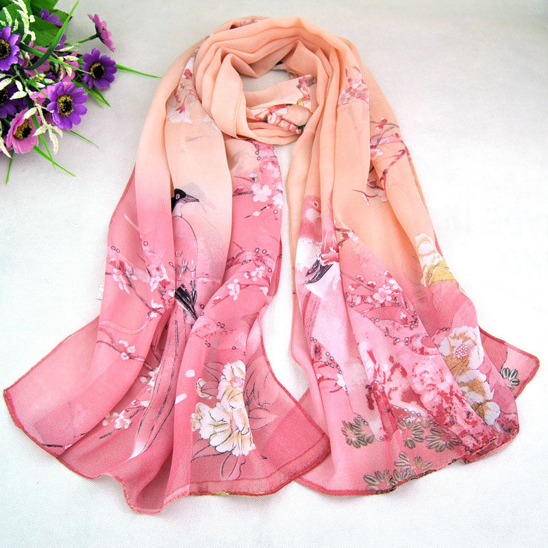 Chiffon Printed Scarf For Women