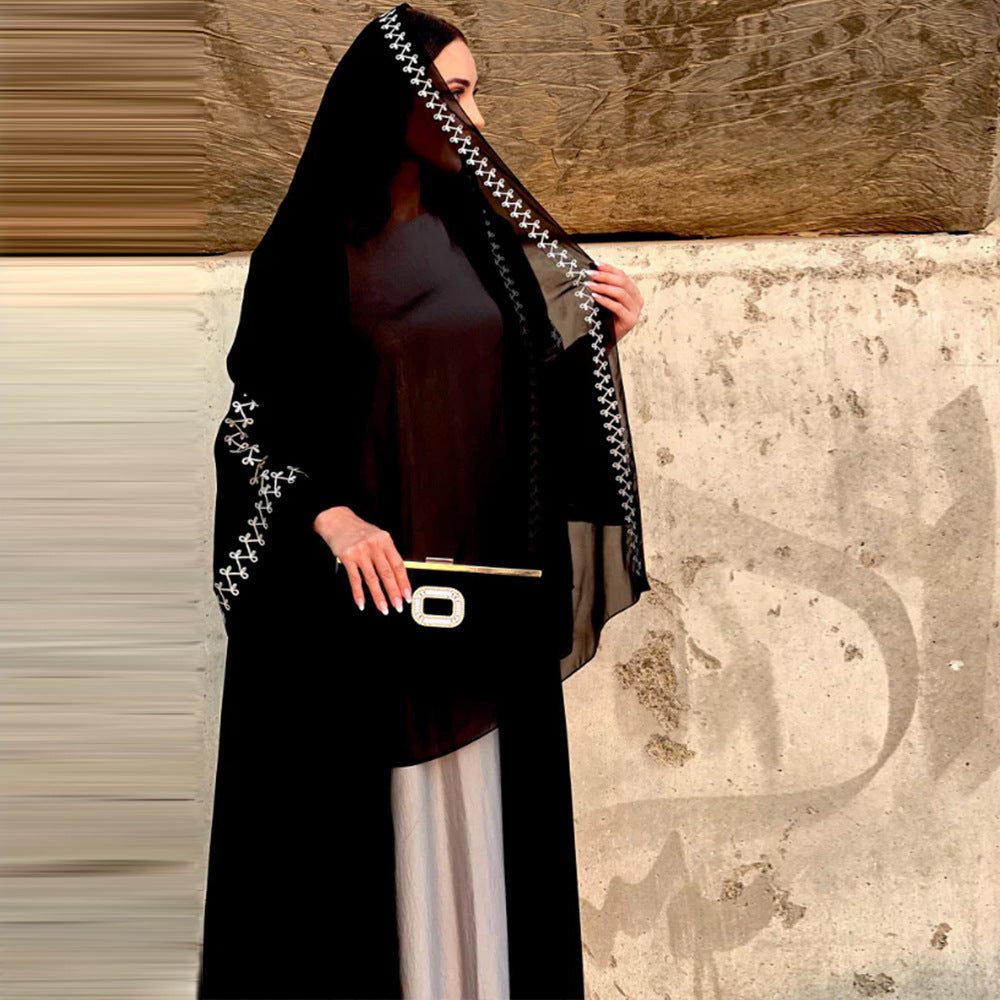 Women's Muslim Fashion Graceful Abaya Robe