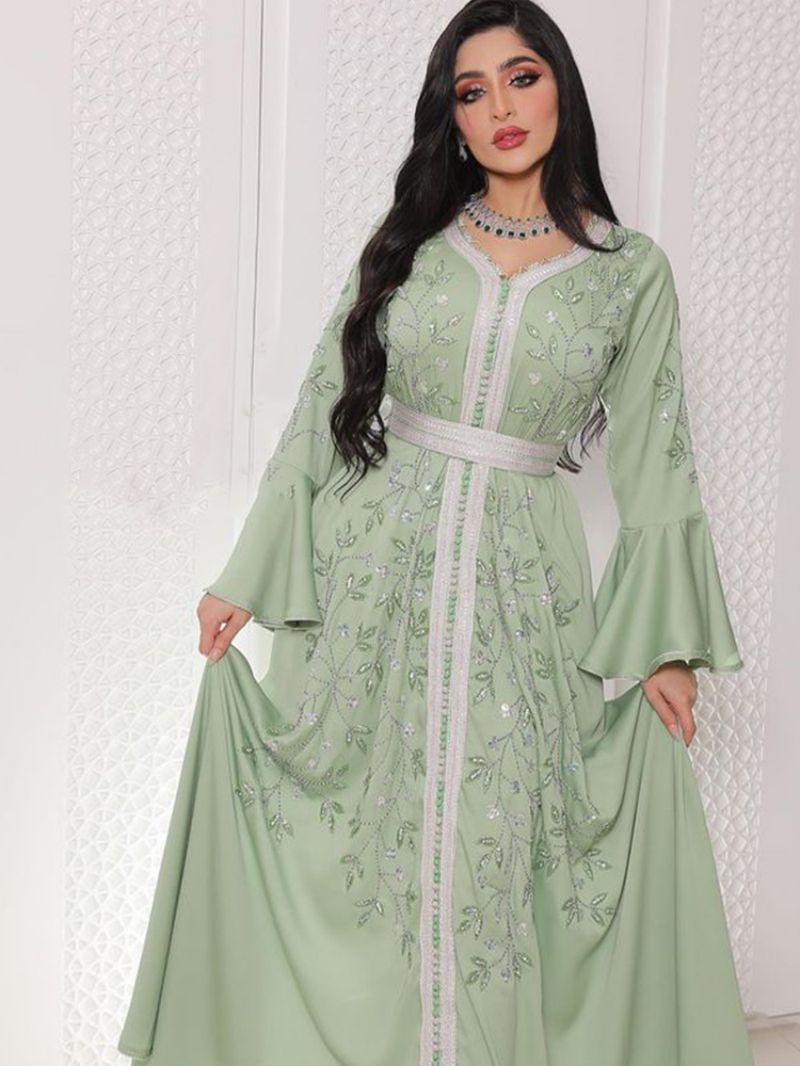 Middle Eastern Diamond Kaftan Robe Dress