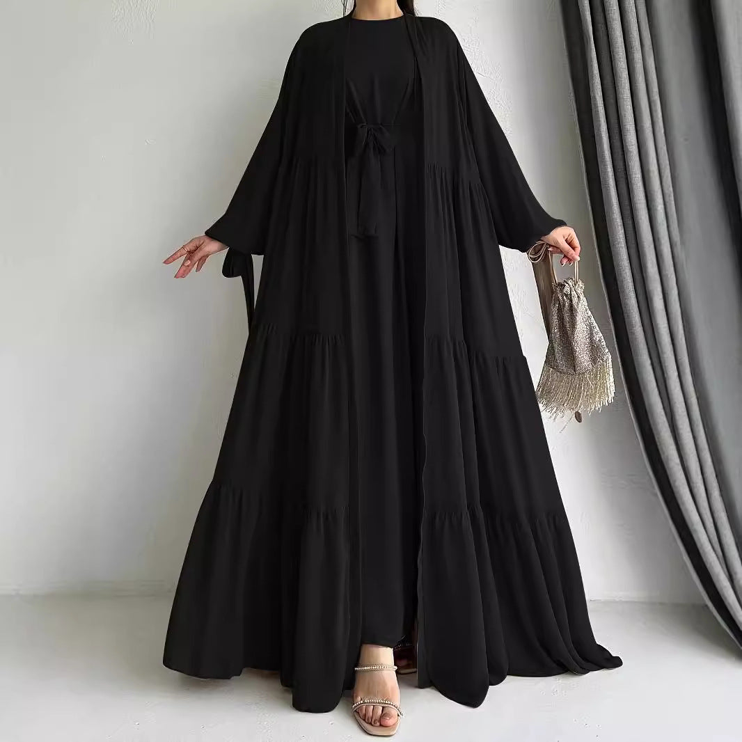 Muslim Solid Color Vest Loose Abaya