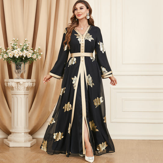 Women's Two-Piece Long Floral Kaftan