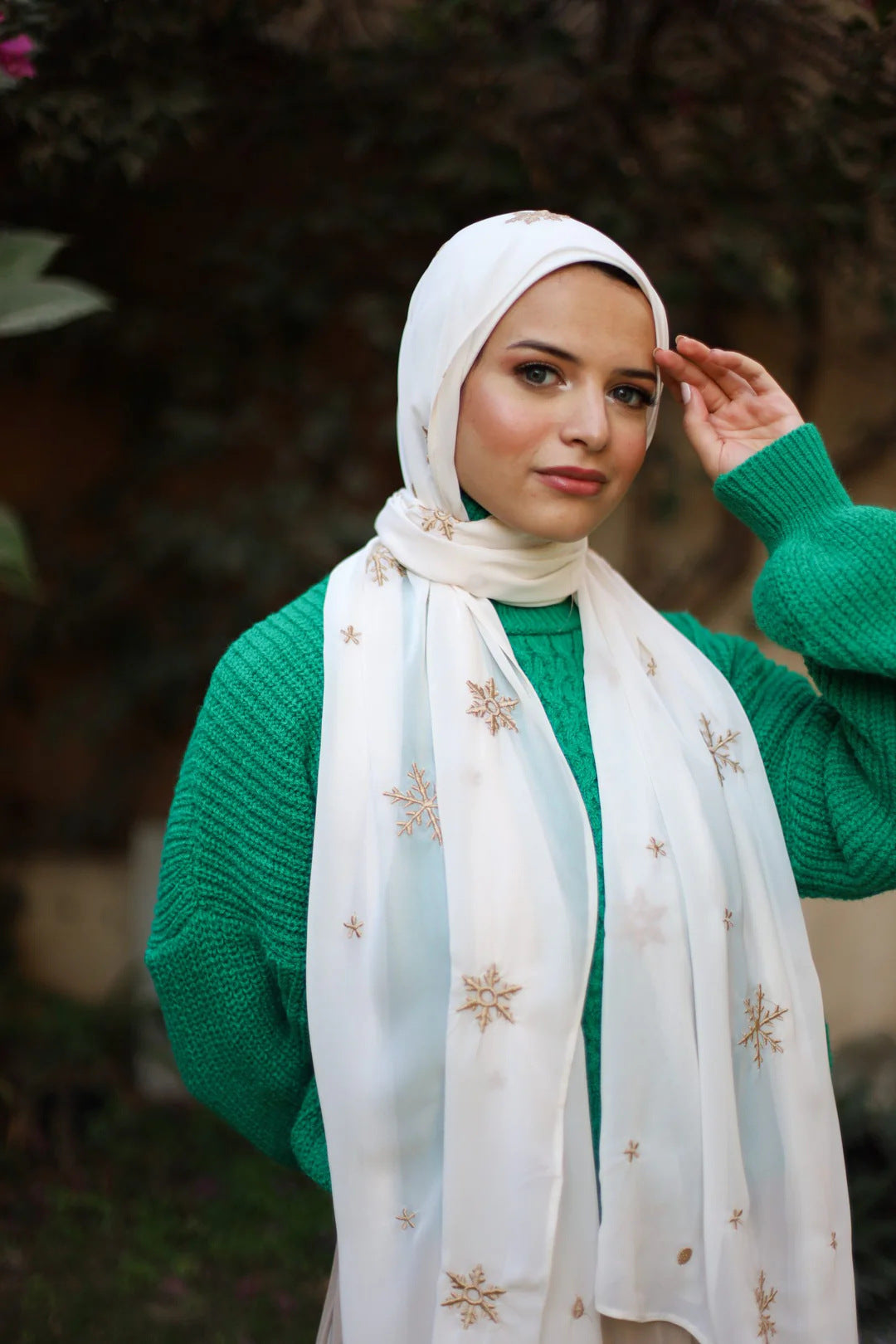 Satin Printed Hijab Headscarf