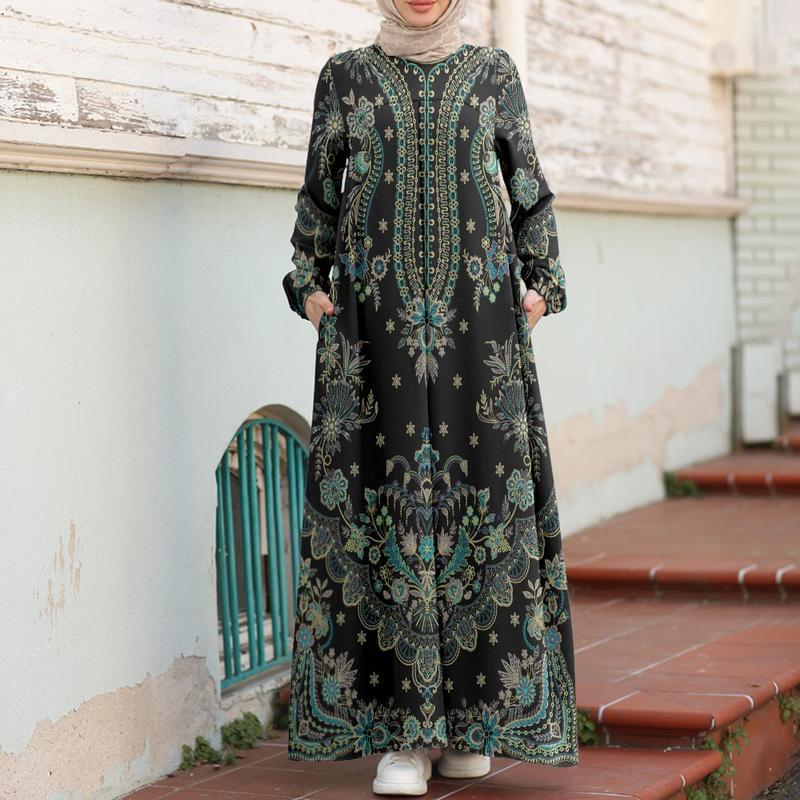 Womens Muslim Skirt With Long Sleeves