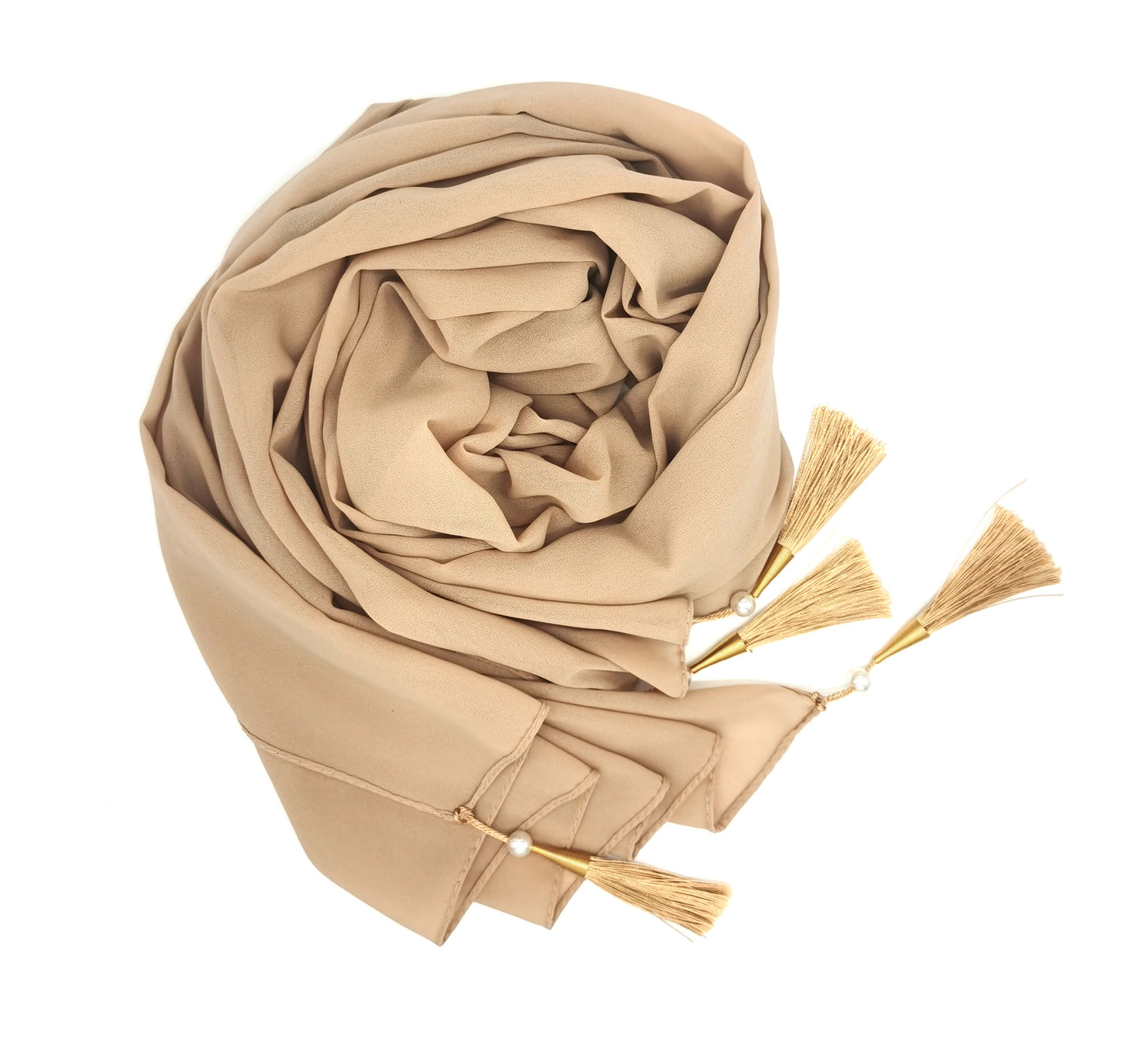 Four Corners Hijab With Tassel
