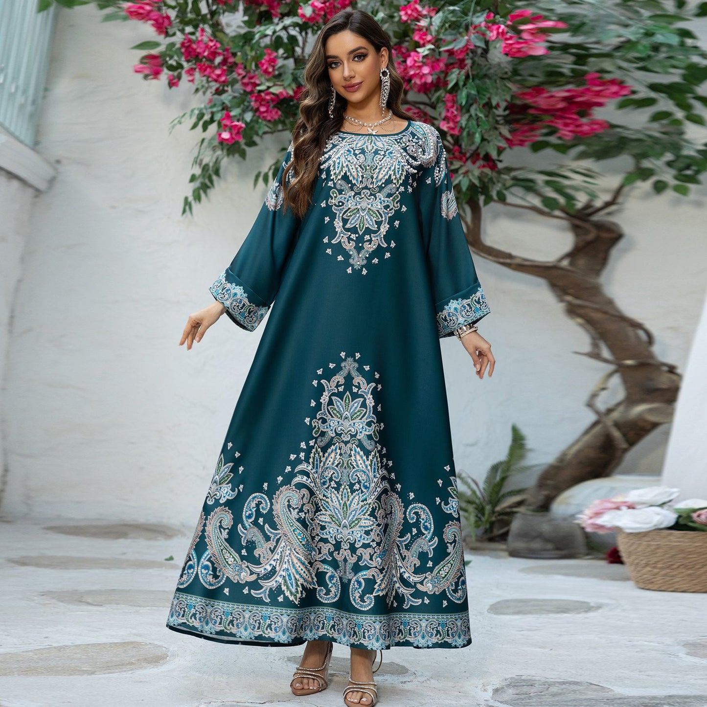 Women's Printed Muslim Robe
