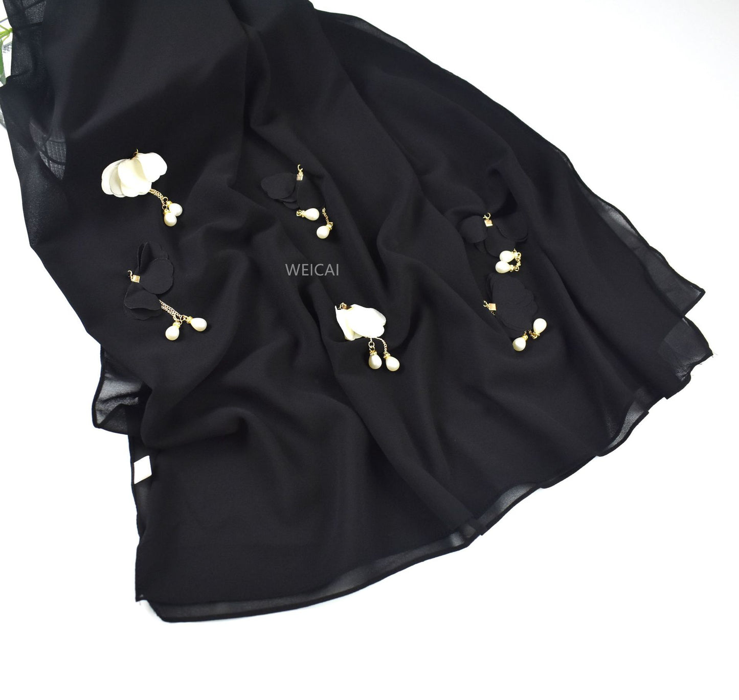 Female Pearl Chiffon Gauze Hijab