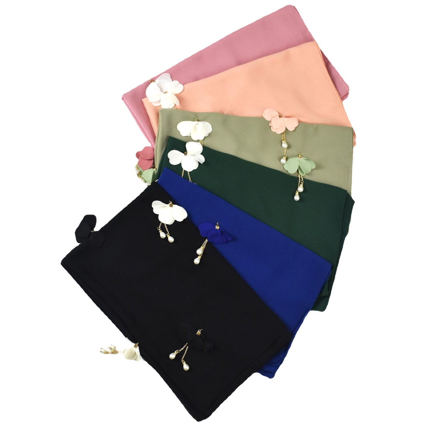 Female Pearl Chiffon Gauze Hijab