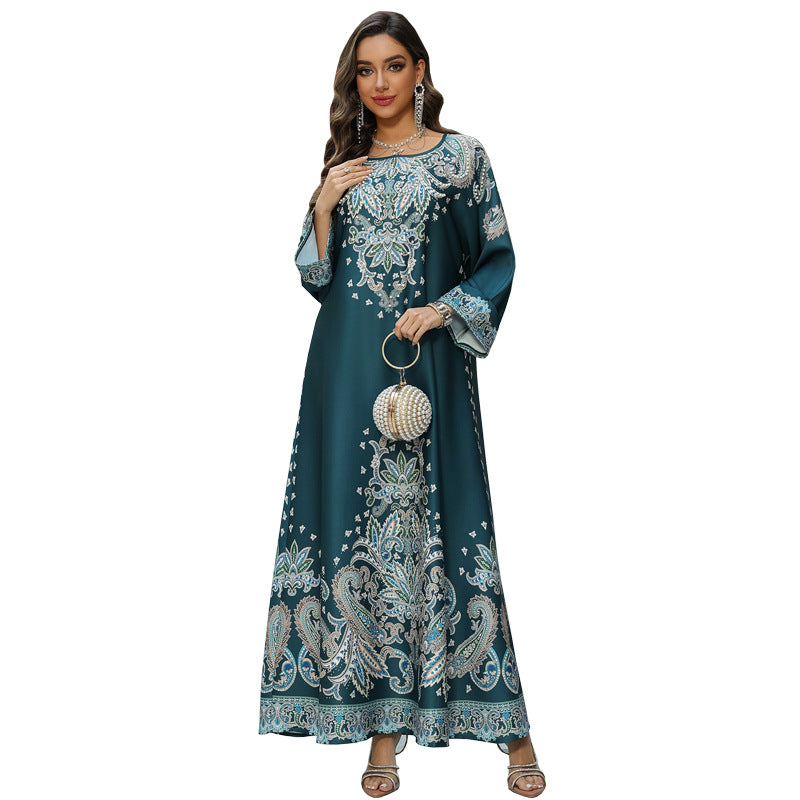 Women's Printed Muslim Robe