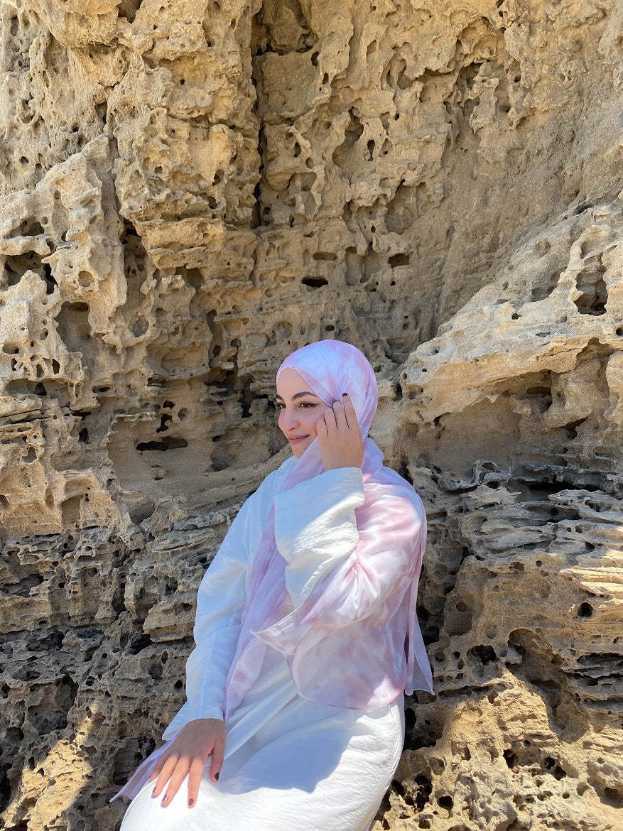 Satin Printed Hijab Headscarf