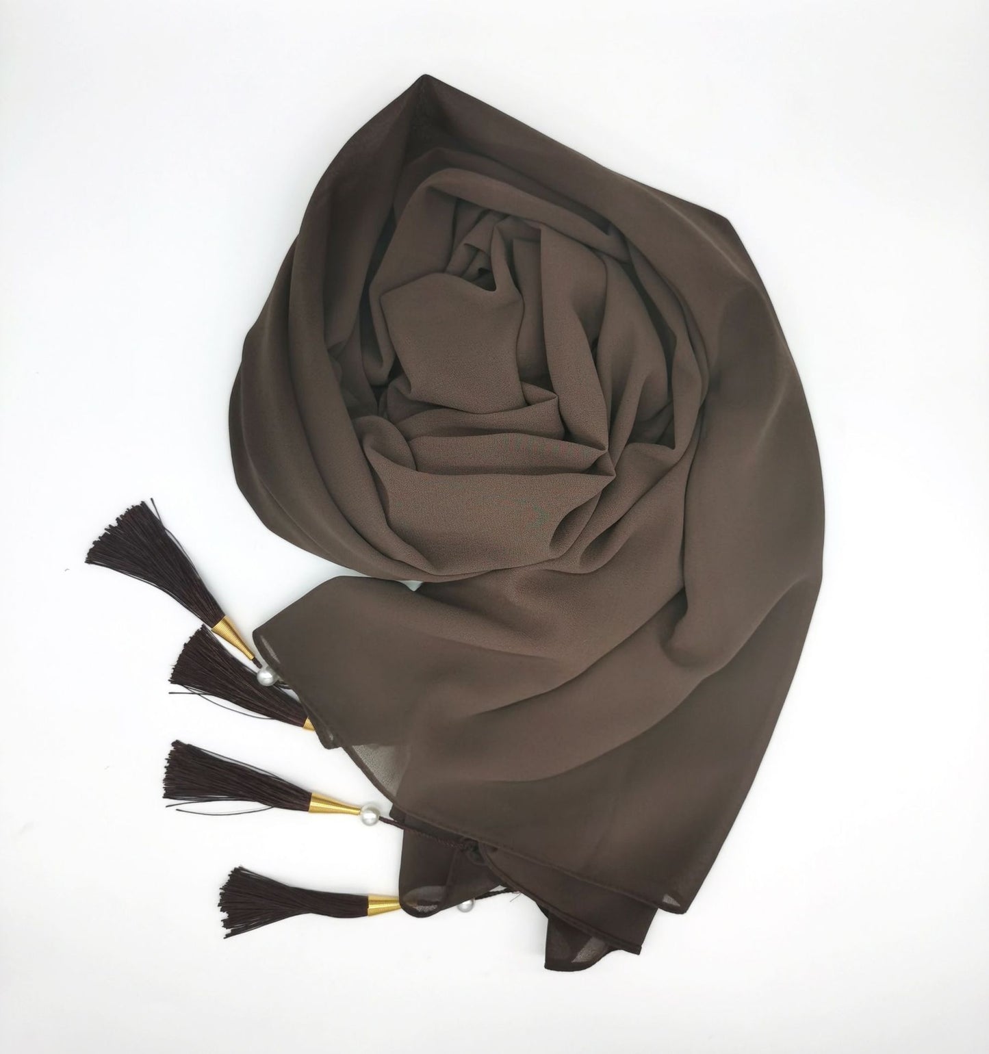 Four Corners Hijab With Tassel