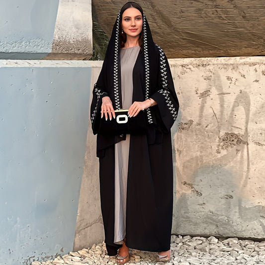 Women's Muslim Fashion Graceful Abaya Robe