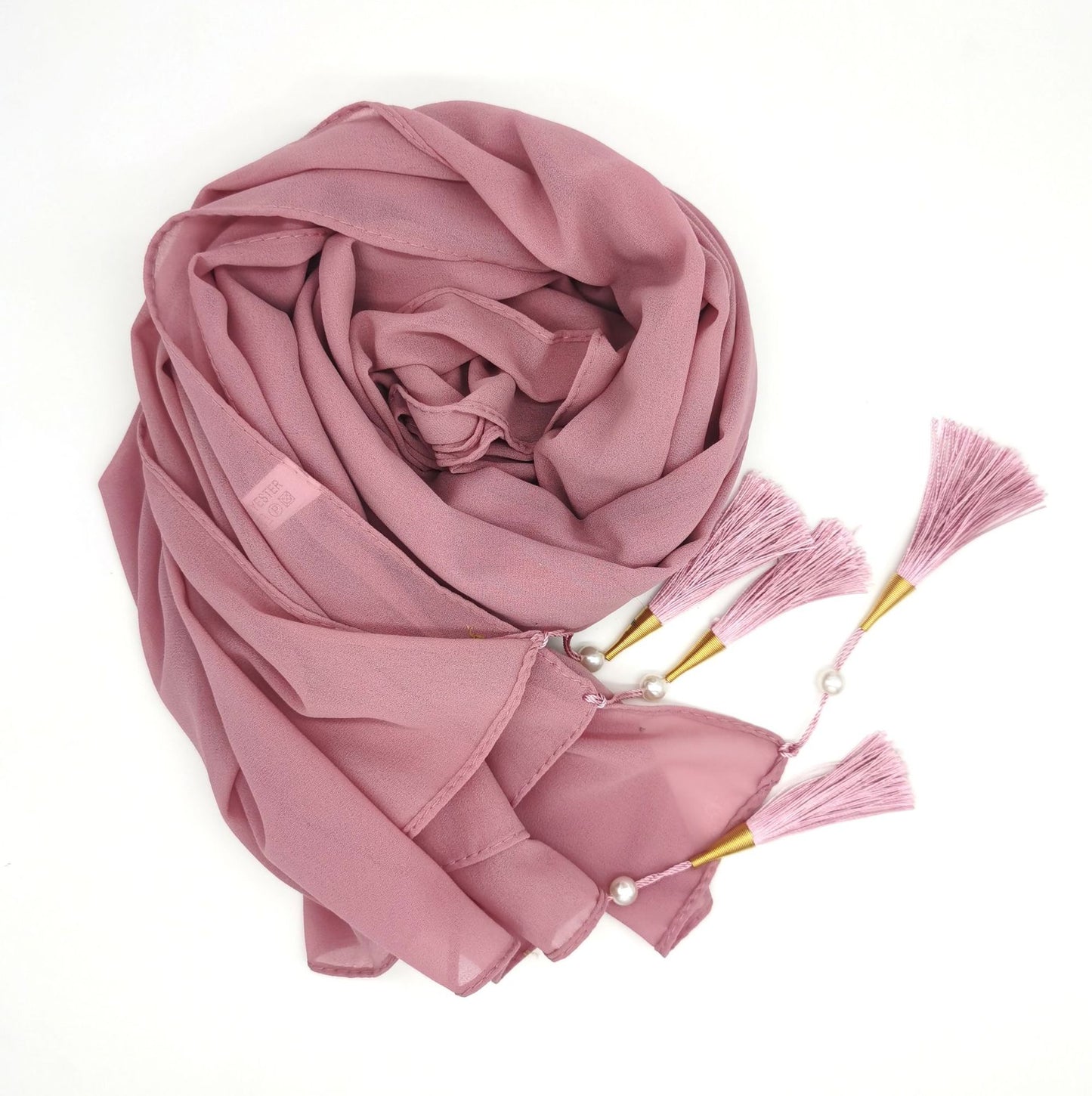 Four Corners Hijab With Tassel