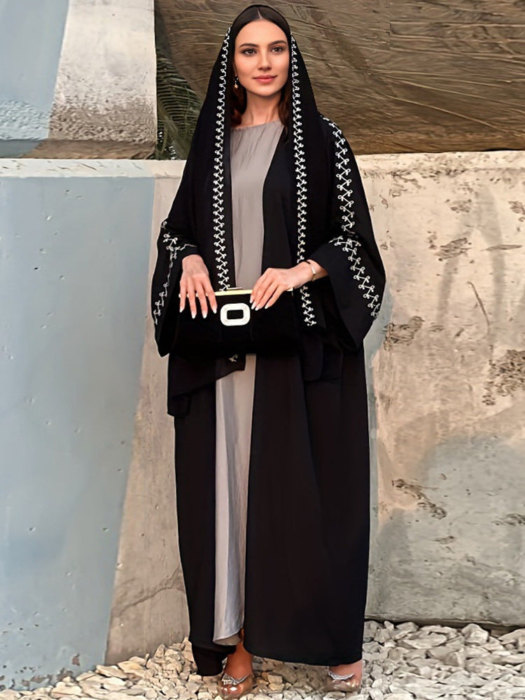Women's Muslim Fashion Graceful Abaya Robe