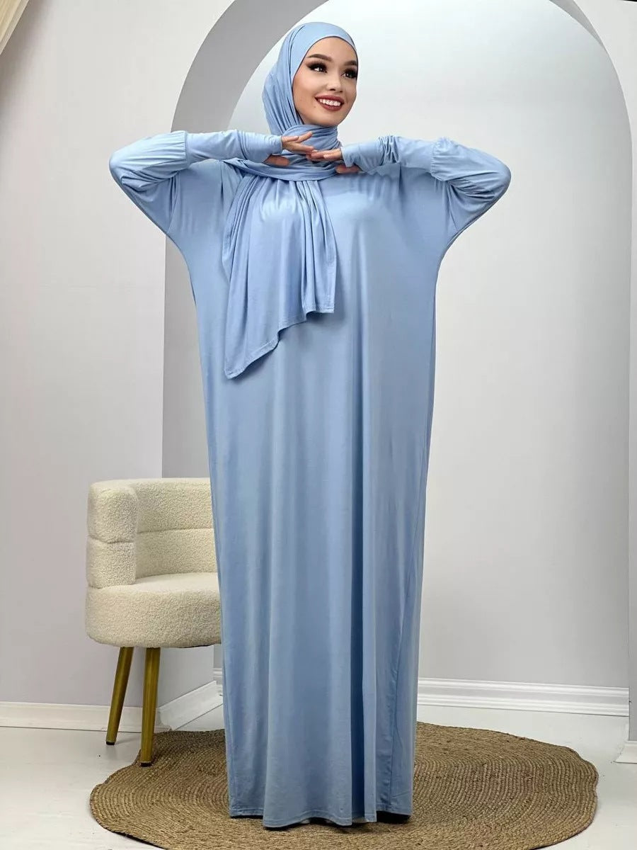 Women's Shiny Hand Covered Polyester Abaya