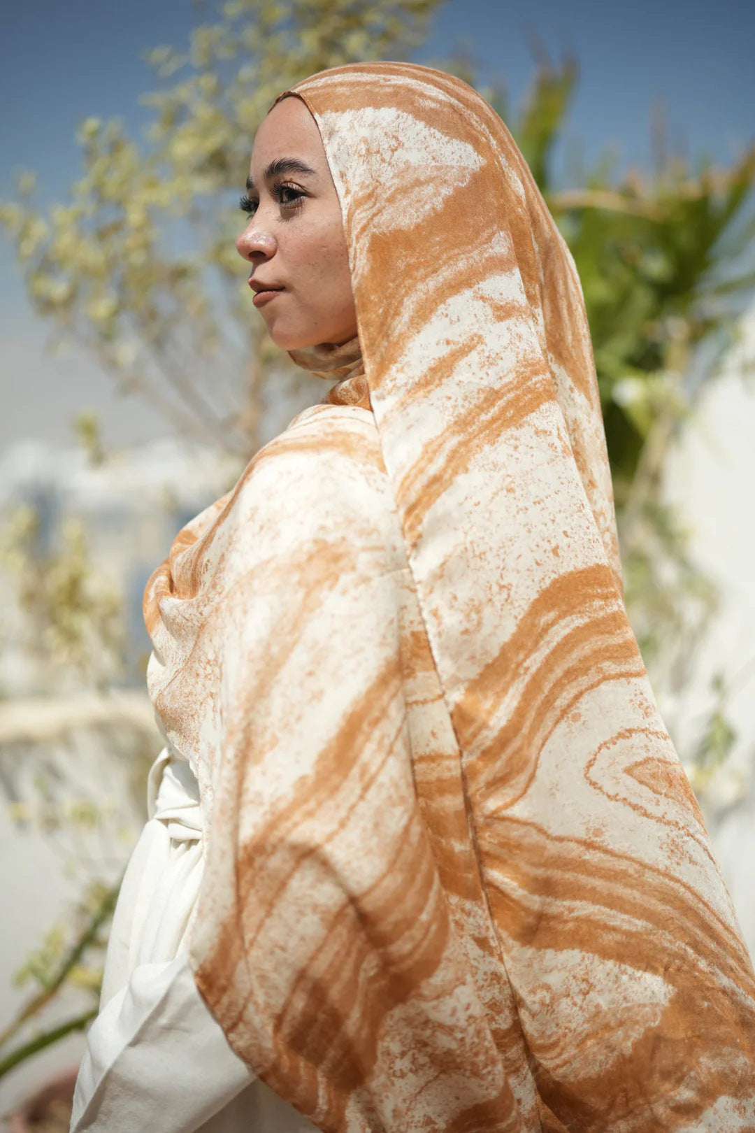 Satin Printed Hijab Headscarf