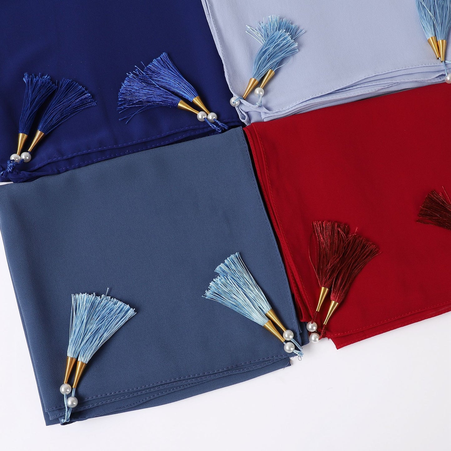 Four Corners Hijab With Tassel