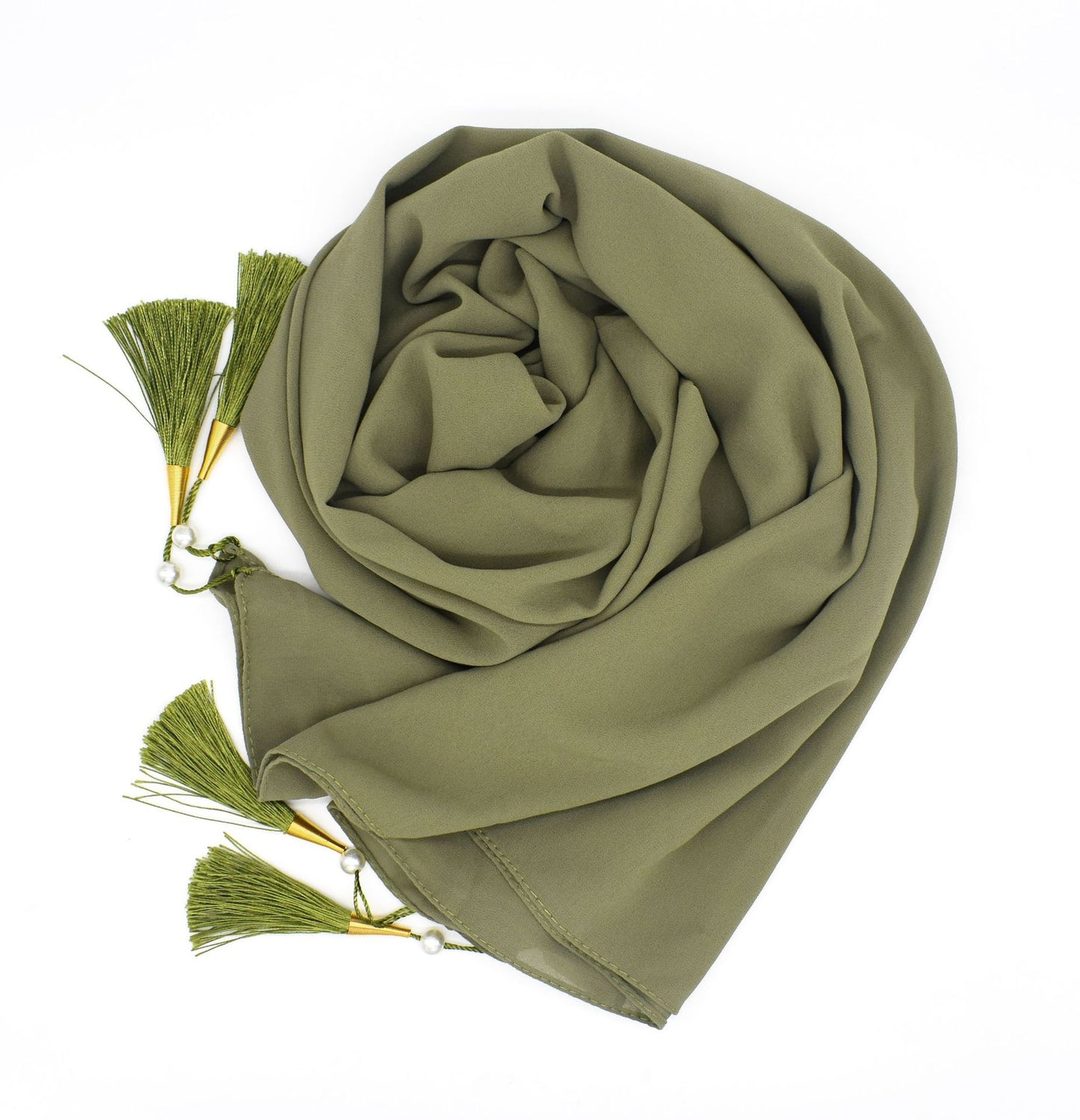 Four Corners Hijab With Tassel