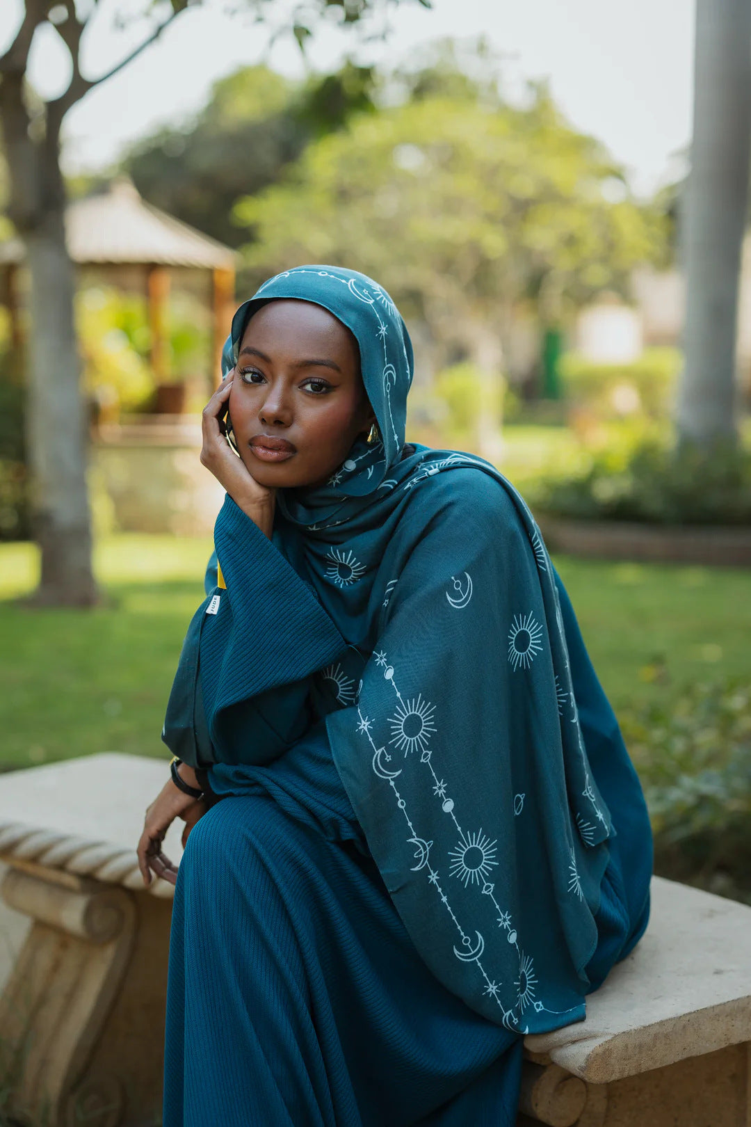 Satin Printed Hijab Headscarf