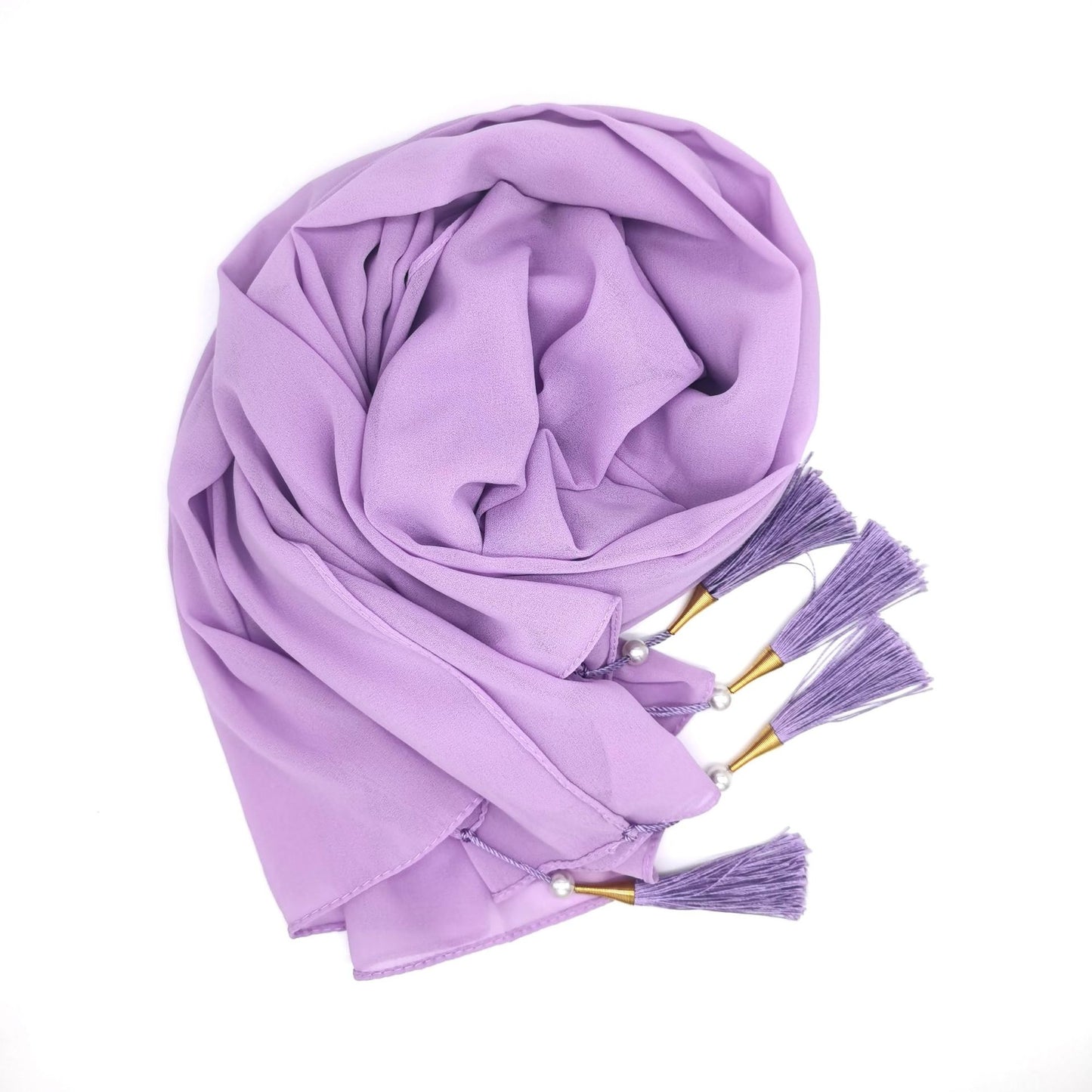 Four Corners Hijab With Tassel
