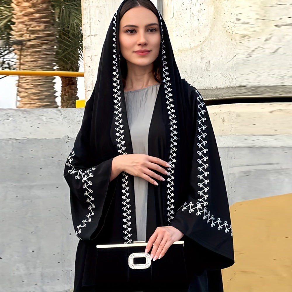 Women's Muslim Fashion Graceful Abaya Robe