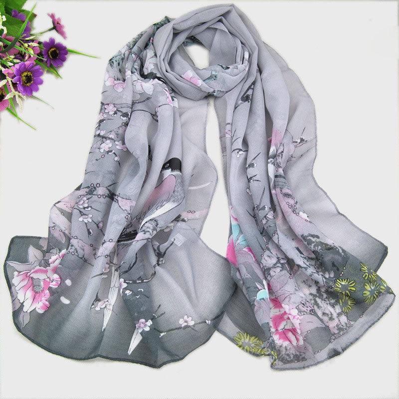 Chiffon Printed Scarf For Women