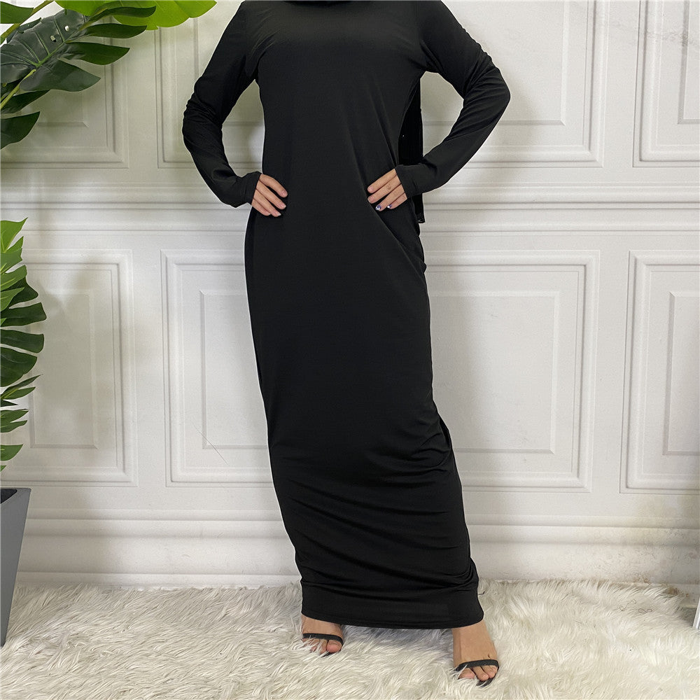 Fashion Women's Solid Muslim Cardigan Abaya