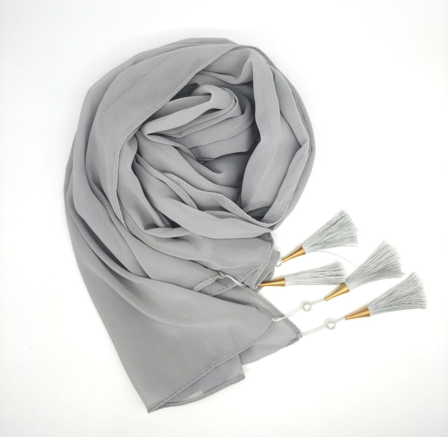 Four Corners Hijab With Tassel